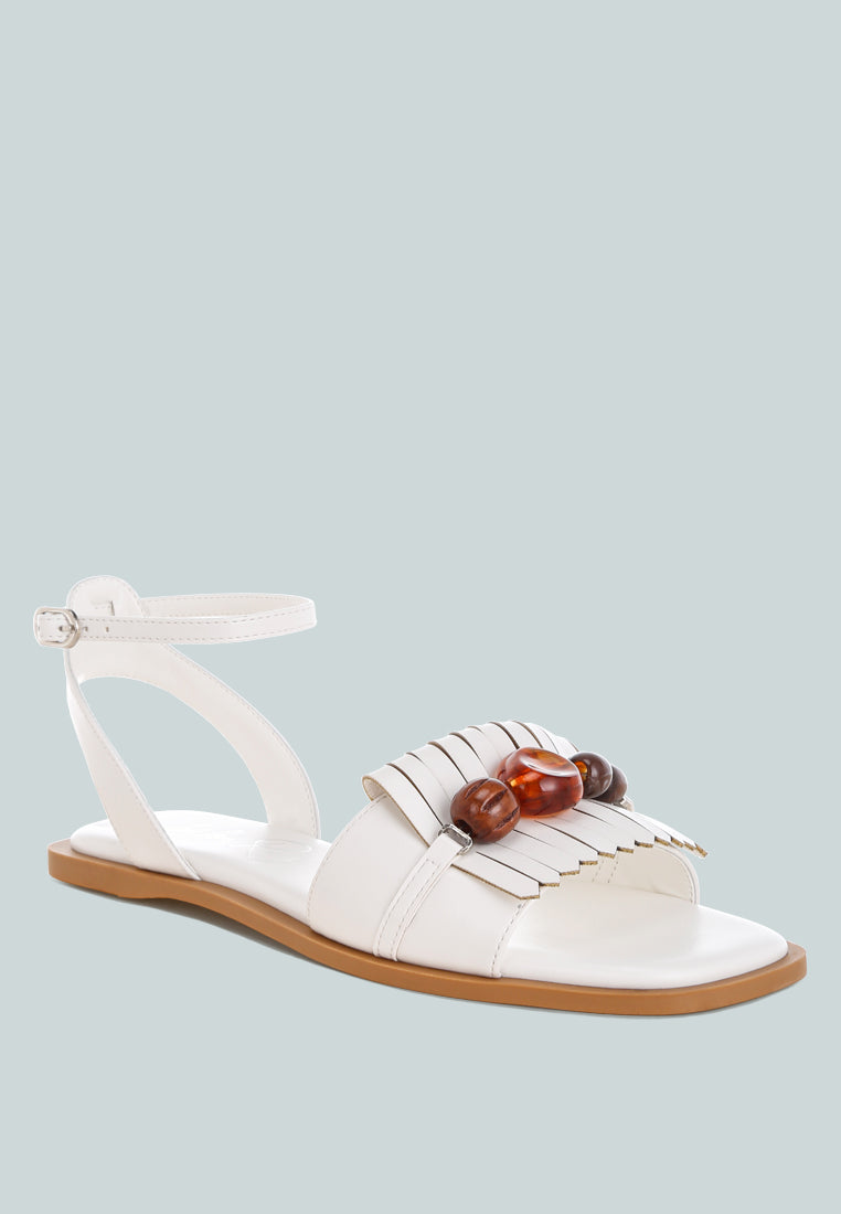Morgine Beaded Flat Sandals