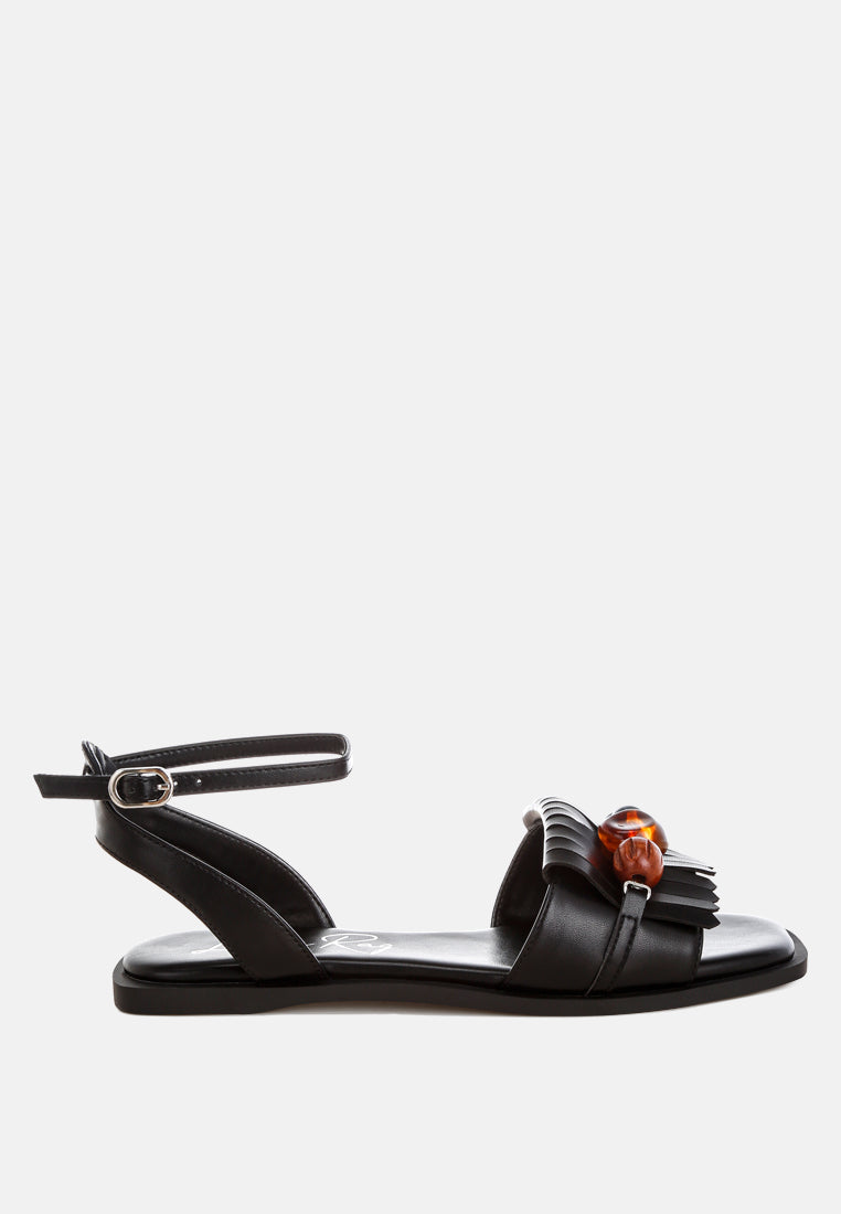 Morgine Beaded Flat Sandals