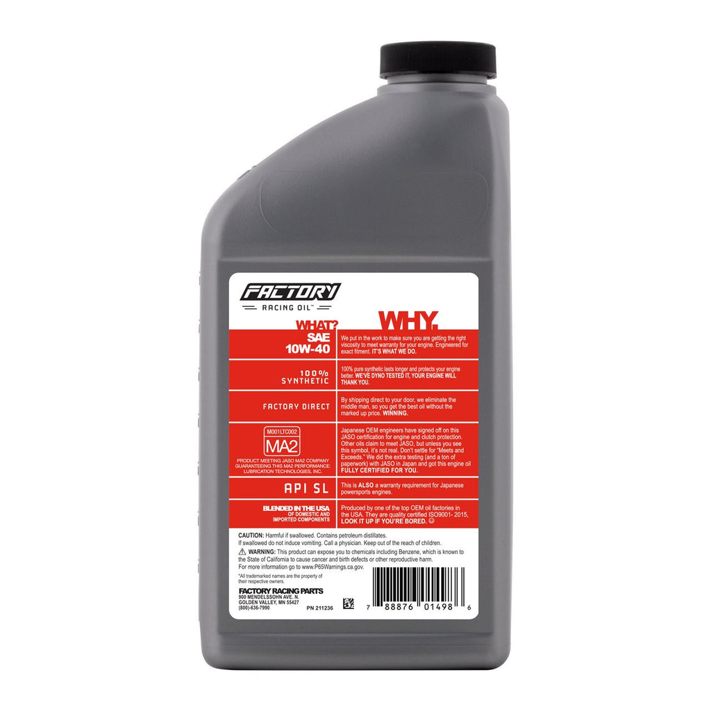 Oil Change Kit For Kawasaki KLX250S KLX230 10W-40 2 Quart