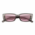 MODCAT - Small Cat Eye Rectangle Sunglasses 90s Fashion Clear Gray Pink